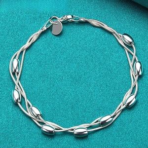 925 Sterling Silver multi layered bracelet. New. Fast Ship.